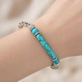 Silver Turquoise Chain Bracelet