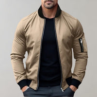 Stanley | Men's Slim Fit Zip-Up Bomber Jacket with Pockets