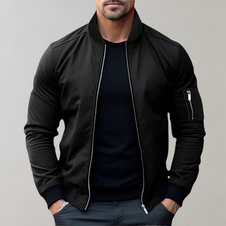 Stanley | Men's Slim Fit Zip-Up Bomber Jacket with Pockets