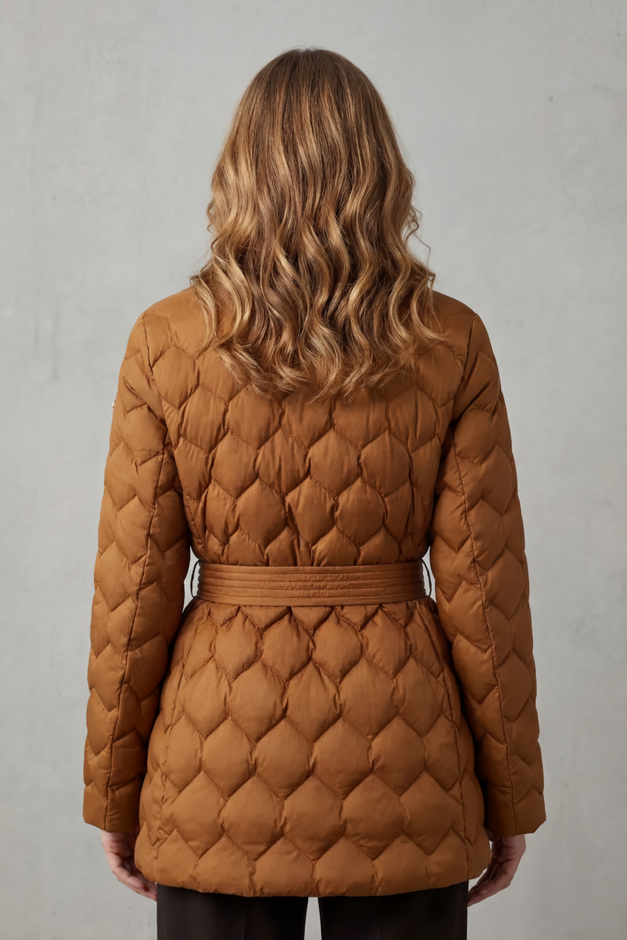 SOLENZA | QUILTED BELTED PUFFER JACKET