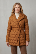 SOLENZA | QUILTED BELTED PUFFER JACKET