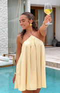 Talei Linen Halter Mini Dress