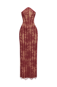 Eloise Maxi Dress – Burgundy
