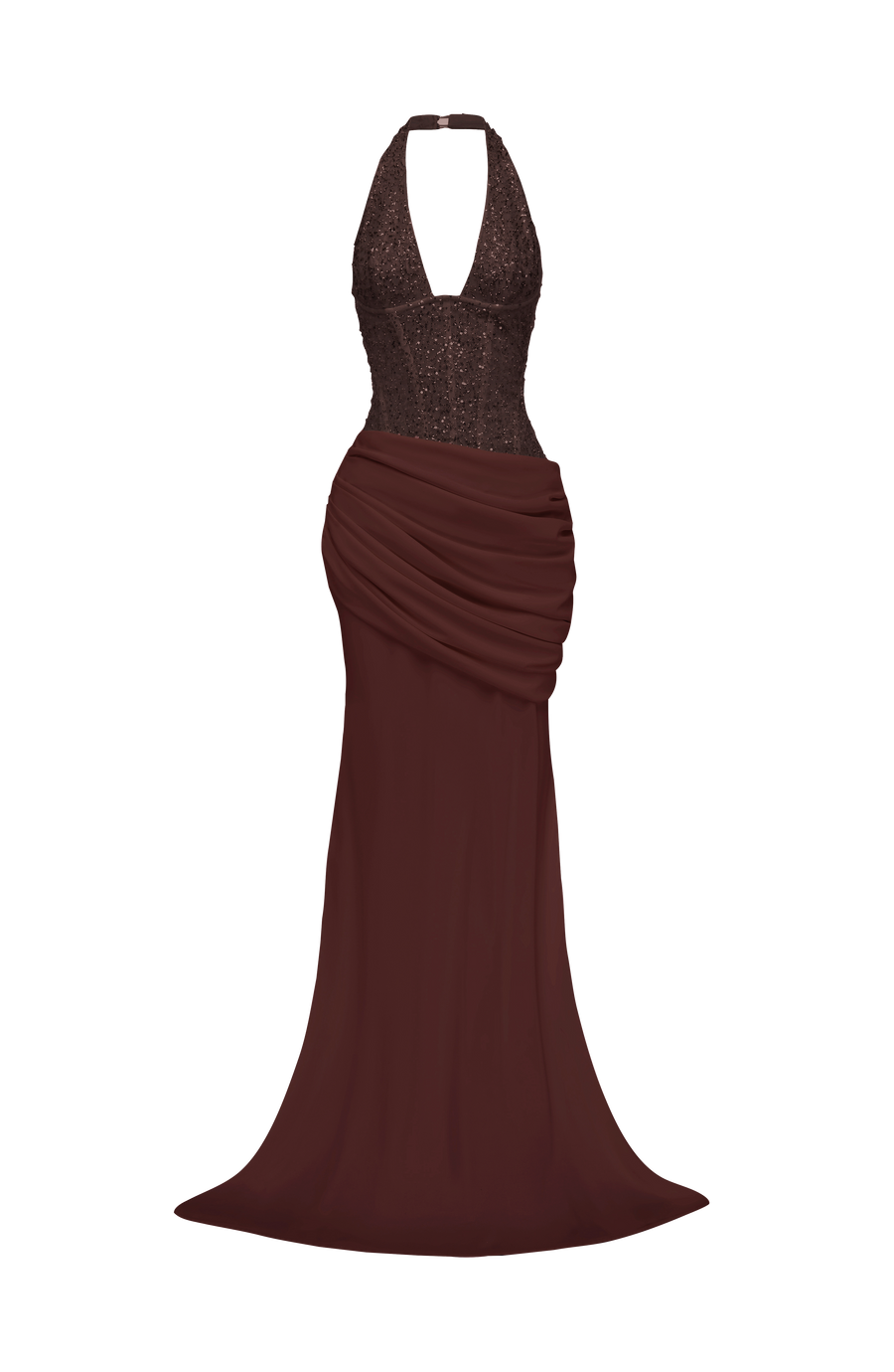 Yolande Gown – Plum Brown