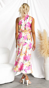 Marion | Women's Floral Halter Maxi Dress
