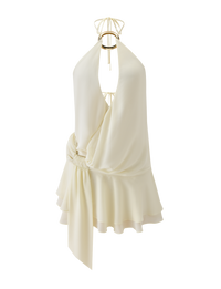 Margot Linen Mini Dress in Ivory