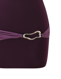 Eos Silk Mini Dress in Aubergine & Iris