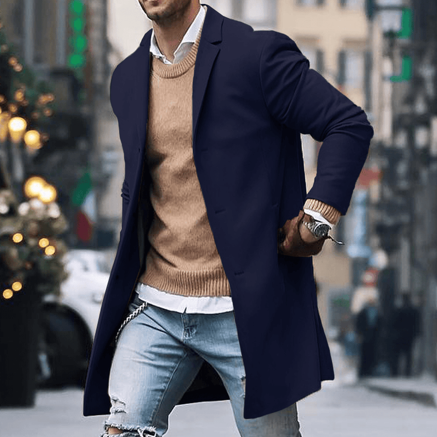 Klaus | Men's Sharp Collar Everyday Coat