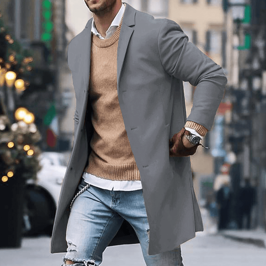 Klaus | Men's Sharp Collar Everyday Coat