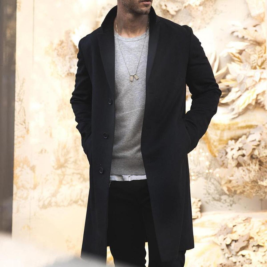 Klaus | Men's Sharp Collar Everyday Coat