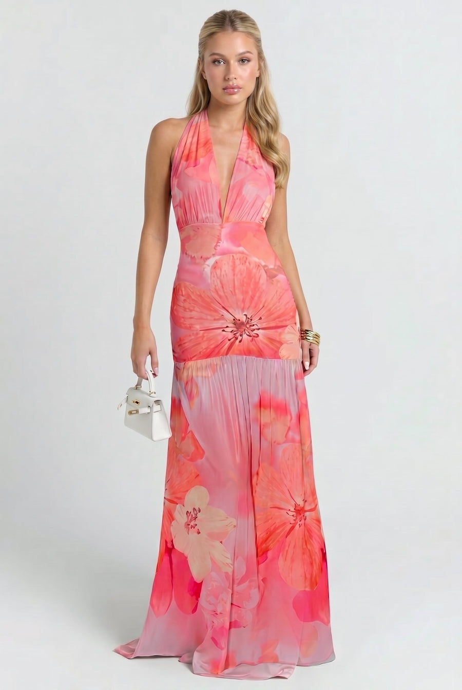 Valentina Sunset Maxi Dress in Blush