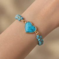 Ethereal Turquoise Heart Bracelet