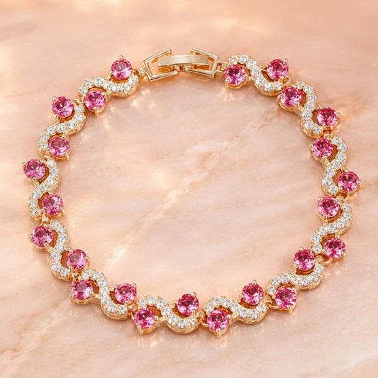 Graceful Wave Stone Bracelet