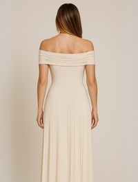 Doris | Women's Pleated Wedding Guest Maxi Dress
