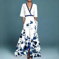 Amy | Elegant Maxi Dress with Floral Pattern