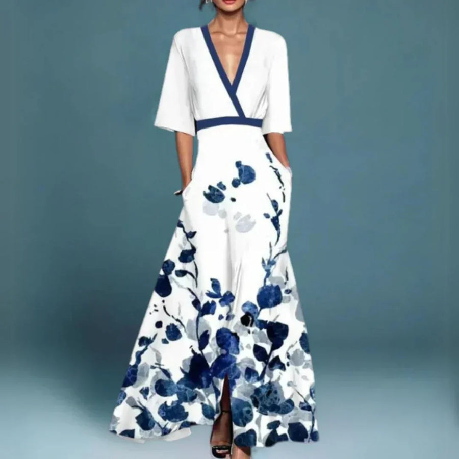 Amy | Elegant Maxi Dress with Floral Pattern