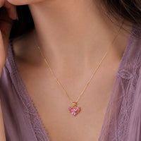 Radiant Heart Glass Necklace