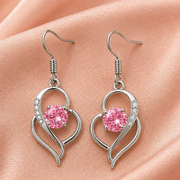 Lustrous Heart Statement Earrings