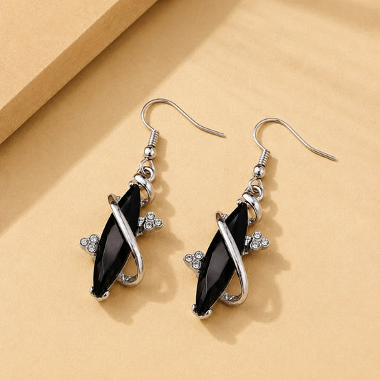 Lavish Rhinestone Dangle Earrings