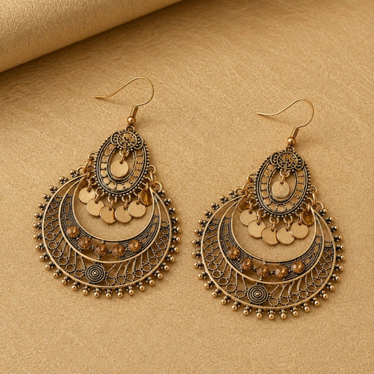 Ethereal Gold Tassel Earrings
