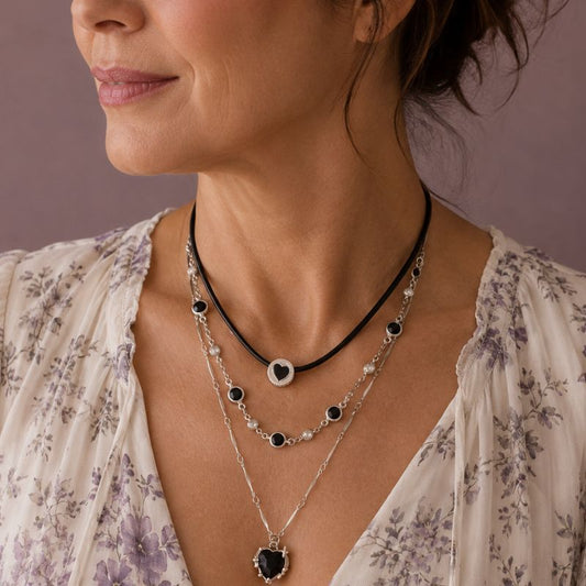 Radiant Layered Heart Necklace