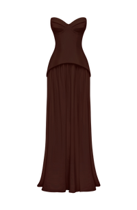 Quinn Maxi Dress – Plum Brown