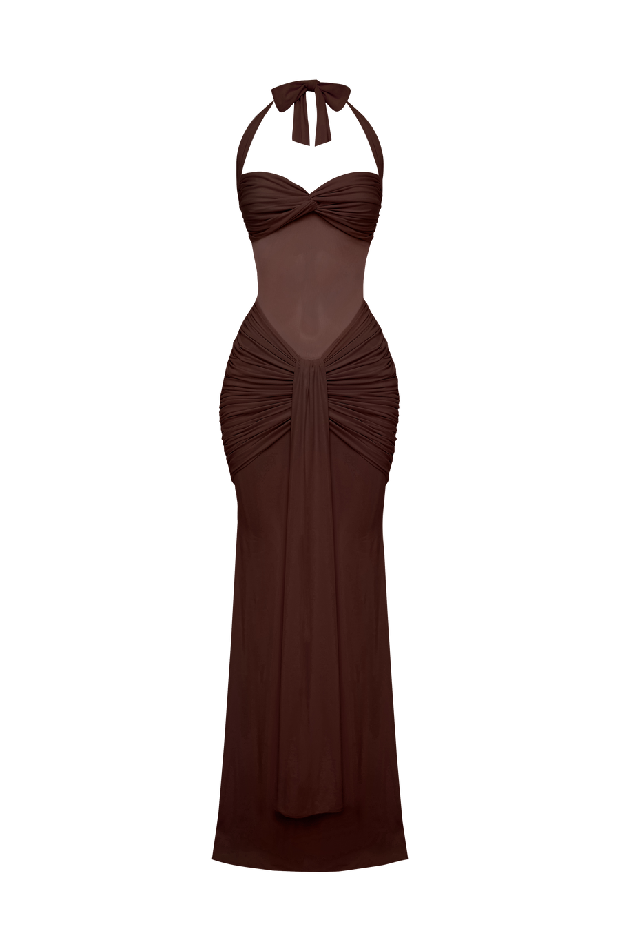 Zelie Maxi Dress – Plum Brown
