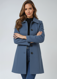 JOSEPHINE | BREASTED HIGH NECK BUTTON TRENCH COAT