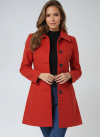 JOSEPHINE | BREASTED HIGH NECK BUTTON TRENCH COAT