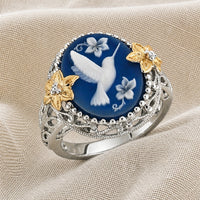 Vintage Floral Dome Ring