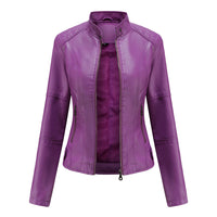 Kirsten | Women's Faux Leather Zip Biker Jacket