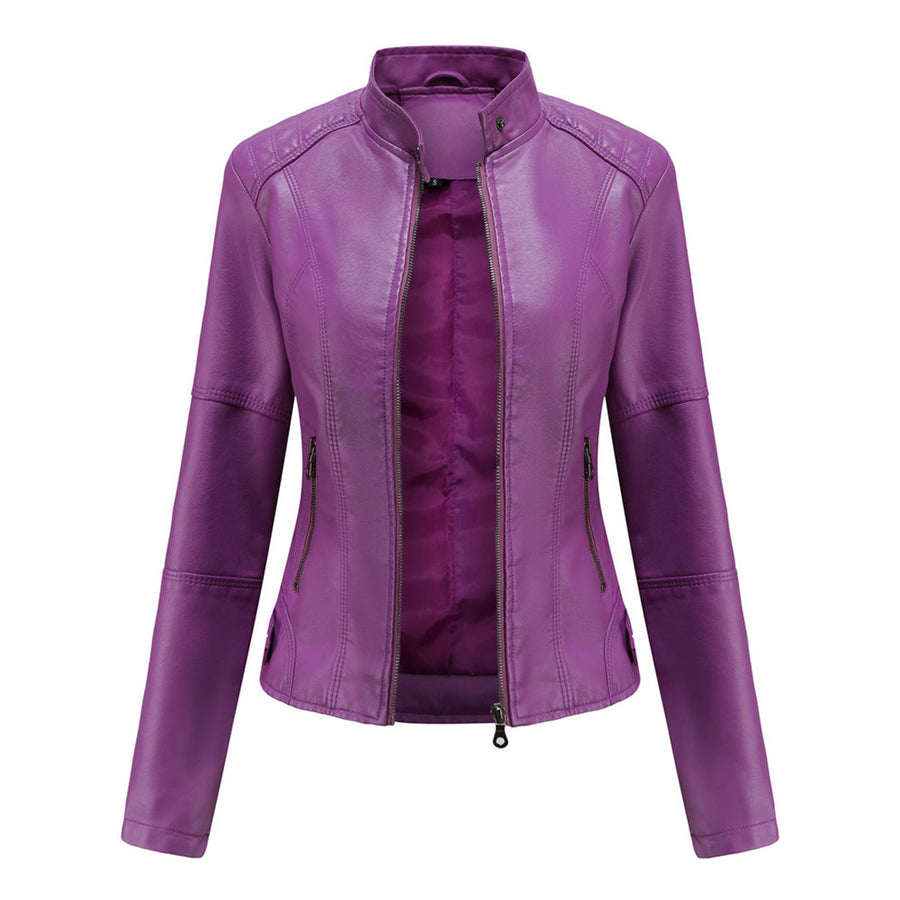 Kirsten | Women's Faux Leather Zip Biker Jacket