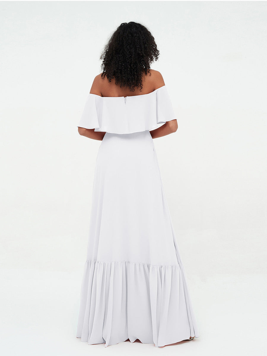 Azalea Chiffon Off-Shoulder Gown