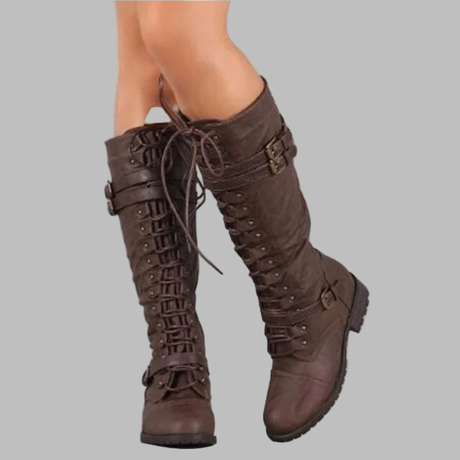 Gudrun | Women's Fall Lace-Up Combat Boots