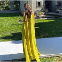 Classy A line Sweetheart Chiffon Long Prom Dresses Formal Summer Wedding Guest Dresses Wedding Guest Outfit