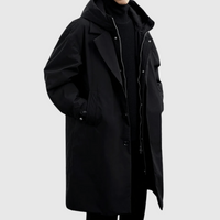 Jakob | Men's Lightweight Waterproof Long Hooded Rain Jacket