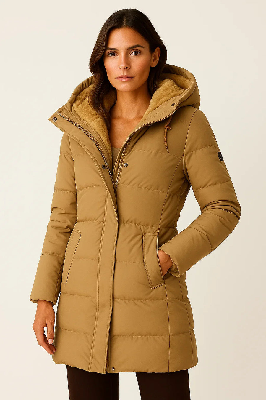 NORA | HOODED LONGLINE PUFFER JACKET