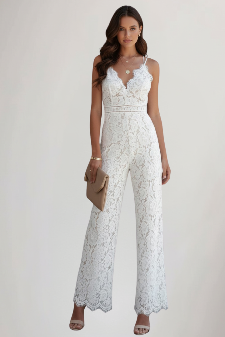 FLAVIA | V NECK MAXI JUMPSUIT