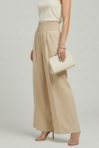 Carolin | Women's High Waist Pleated Palazzo Trousers