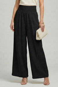 Carolin | Women's High Waist Pleated Palazzo Trousers