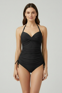 Emily | Women's V-Neck Ruched Side Tankini Swimsuit