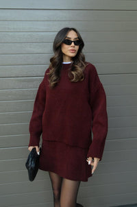 Sandra | Women's Spring Sweater and Mini Skirt Set