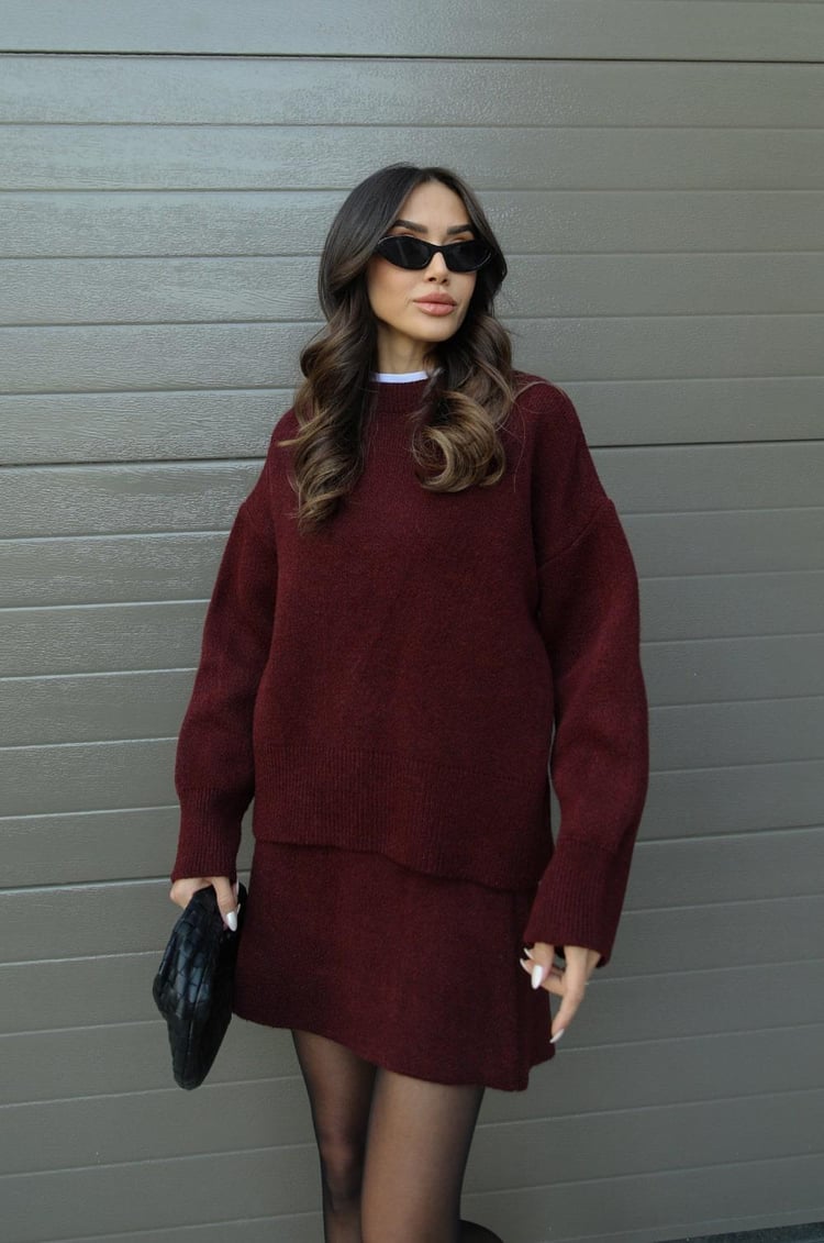 Sandra | Women's Spring Sweater and Mini Skirt Set