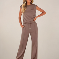 Viola | Women's Spring Sleeveless Top and Relaxed Trouser Set