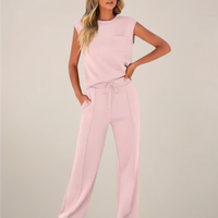Viola | Women's Spring Sleeveless Top and Relaxed Trouser Set