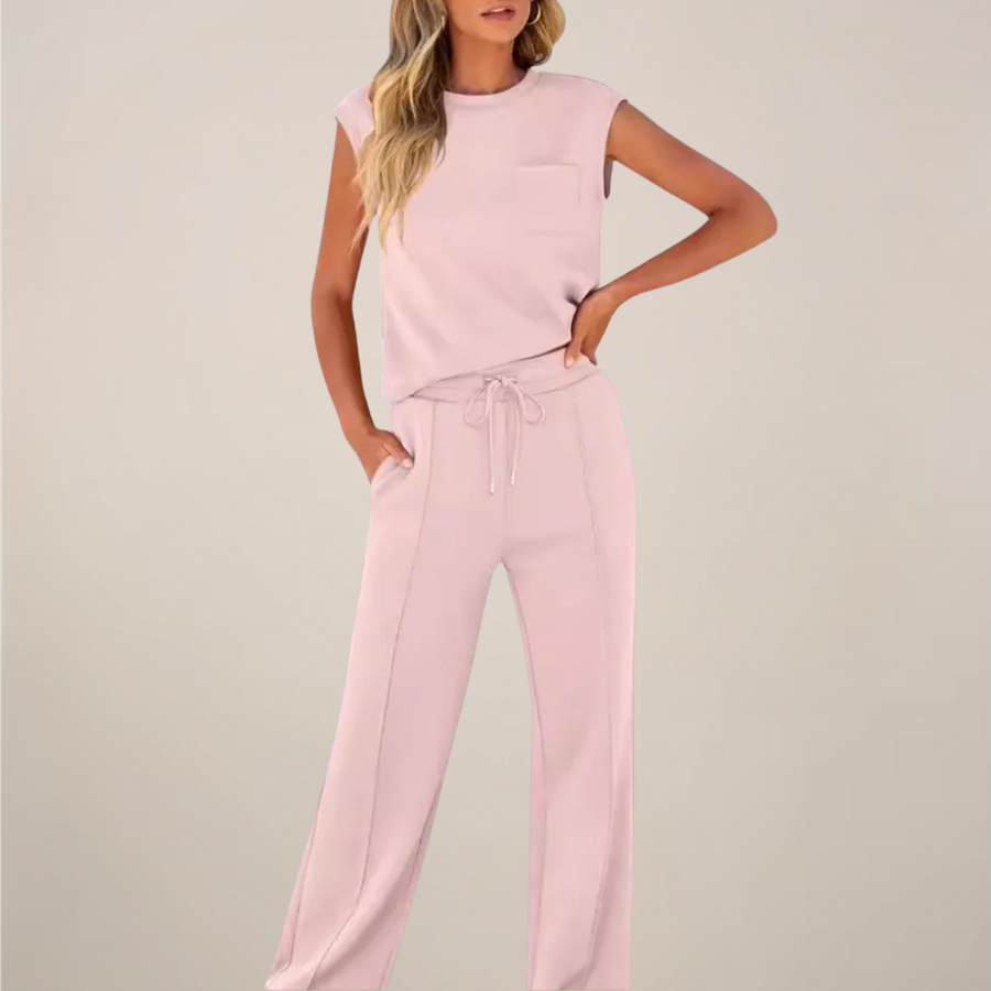 Viola | Women's Spring Sleeveless Top and Relaxed Trouser Set