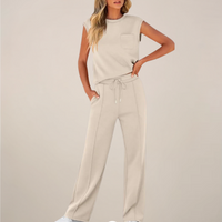Viola | Women's Spring Sleeveless Top and Relaxed Trouser Set