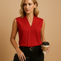 Jasmin | Women's Sleeveless V-Neck Summer Blouse