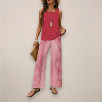 Tanja | Women's Sleeveless Top and Wide Leg Trouser Set