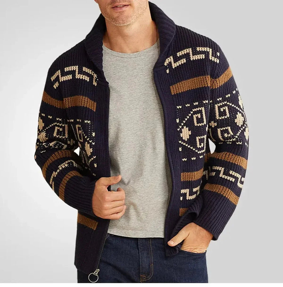 Lukas | Men's Casual Warm Patterned Cardigan